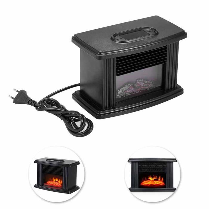 1000W Radiateur Électrique Cheminée D’Appoint Minuterie Télécommande Eu Plug