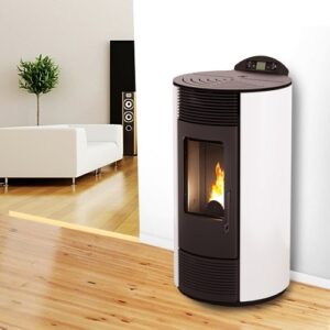 Poêle à granulés MODERNA SMART 8.7 kW rond bordeaux