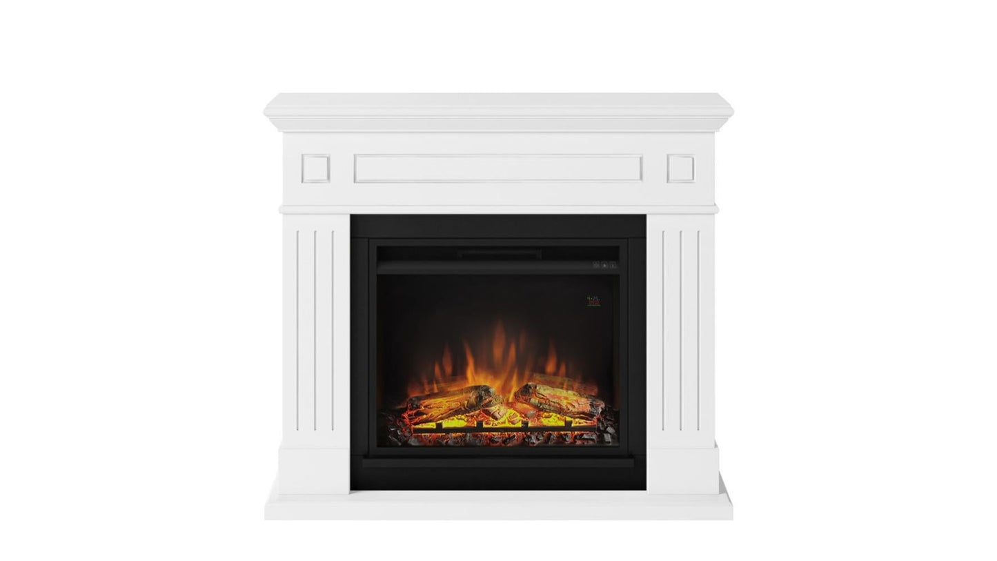 Cheminée Électrique Décorative « larsen » Blanche – Powerflame