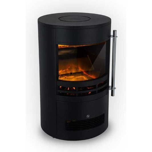 Klarstein Cheminée électrique avec simulation de flammes – 2 puissances de chauffage 900W – 1800W – Thermostat réglable – Noir